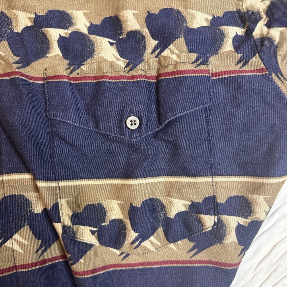 Vintage Roper Western Button Doen Made in USA Southwestern Cowboy Ranch Mens XL - Picture 3 of 6